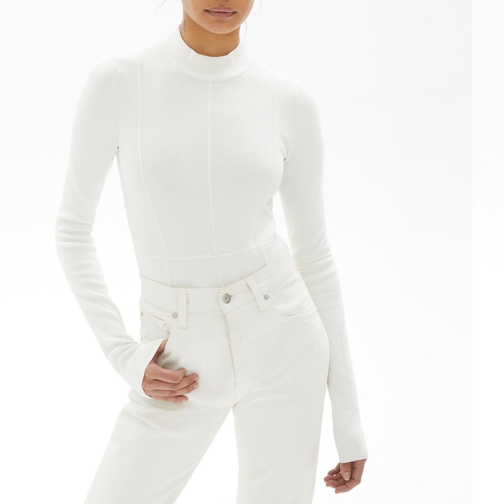 Helmut Lang VISCOSE STRETCH BODYSUIT - ecru - Picture 2 of 13